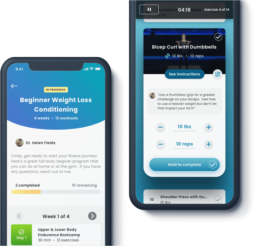Connected Training feature in FlexIt App